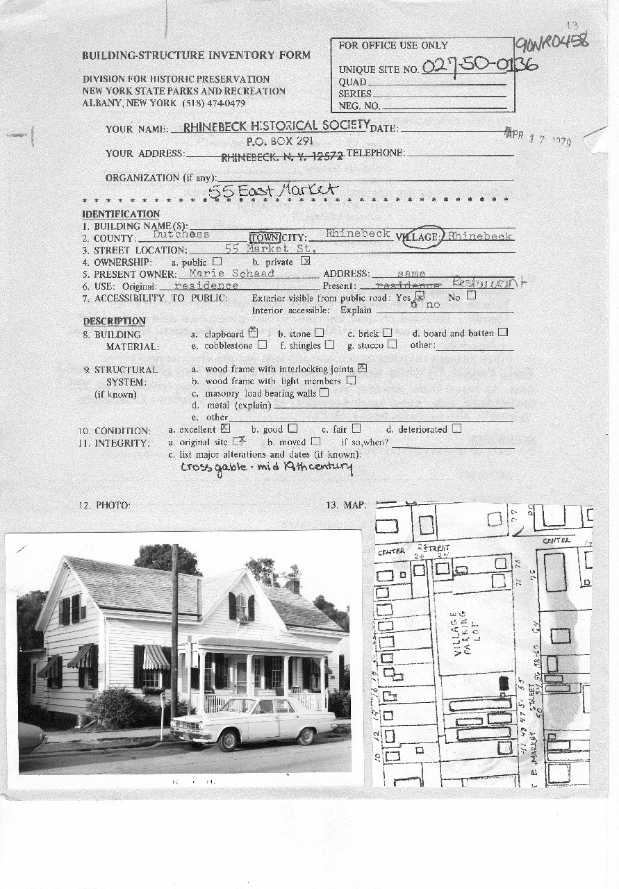 www.rhinebeckhistory.org - /Rhinebeck_VillageHistoricDistrict_Data ...